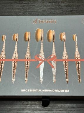 ib beauty 9pc Mermaid Makeup Brush Set - Rose Gold